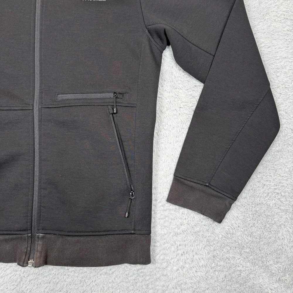 The North Face Mens Black Softshell Full Zip Mock Neck Jacket Small S/P